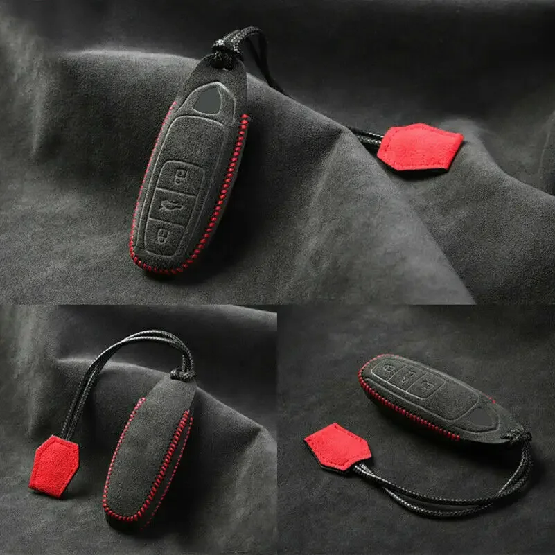 Замшевый Кожаный Автомобильный смарт-брелок с дистанционным управлением