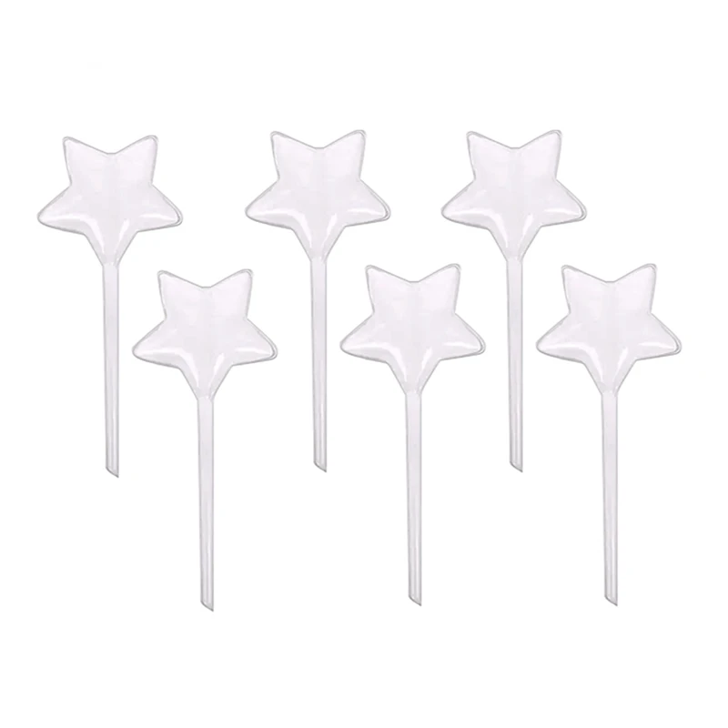 

6 Piece Pvc Plant Watering Globes Star Shape Self Watering Planter Insert Transparent PVC Plastic Self Watering Globes