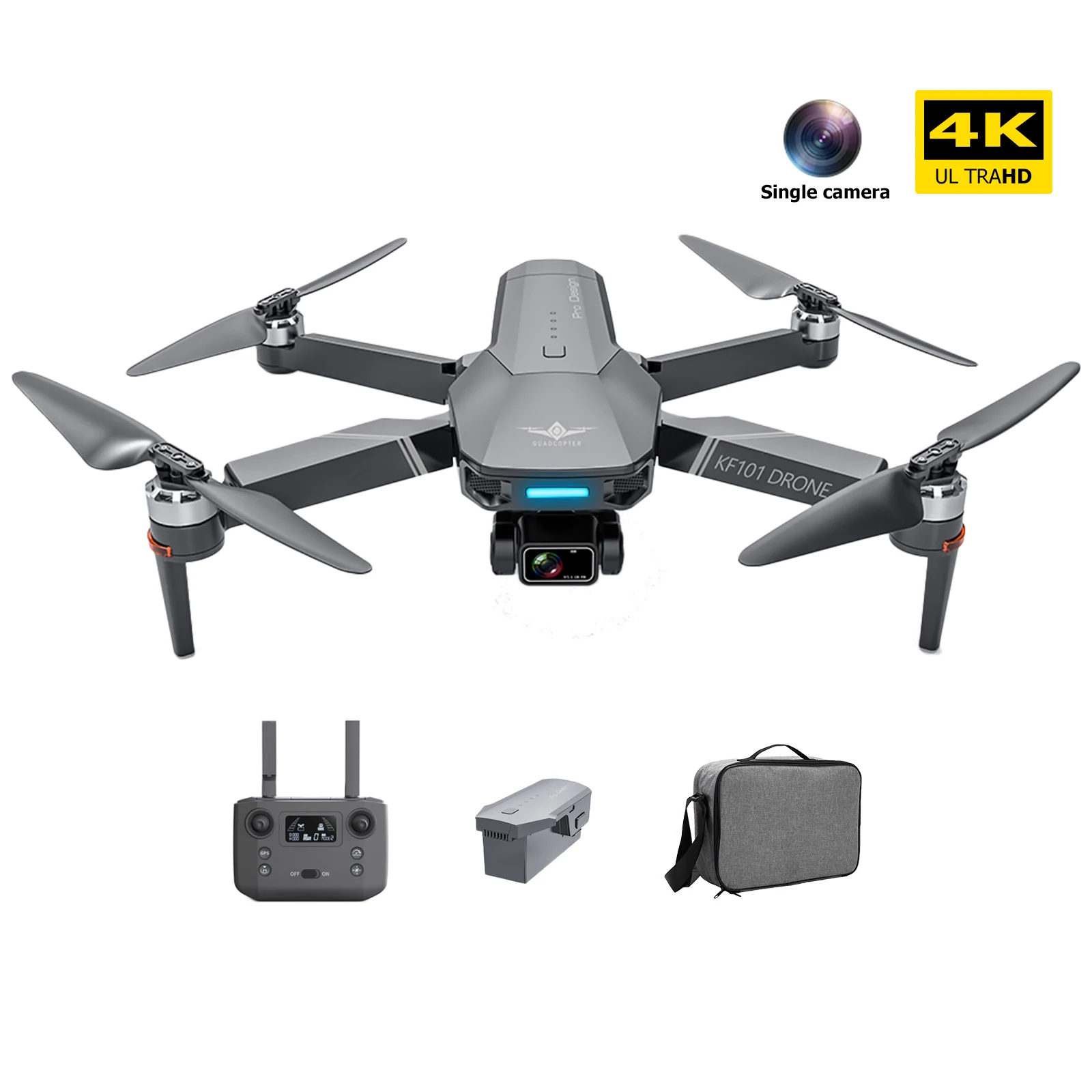 KF 101 MAX GPS Drone with 4K Electronic Anti-Shake + Repeater + UHD 90 Degree FOV Camera for Adults Beginners, FPV Quadcopter
