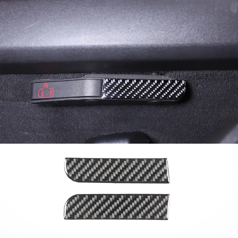 

For Chevrolet Corvette C6 Z06 2005-2013 Emergency Car Door Lock Switch Trim Stickers Accessories Carbon Fiber (Soft) 2-Piece Set