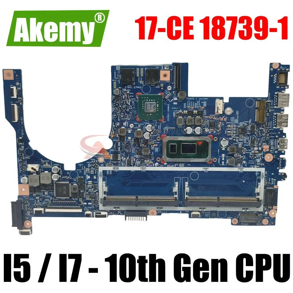 

For HP envy 17-CE laptop motherboard mainboard with I5 I7 8th Gen 10th Gen CPU 17-CE 18739-1 motherboard mainboard