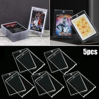 5pc 35pt magnetic trading card holder case magnetic display holders storage box protection box acrylic transparent collection