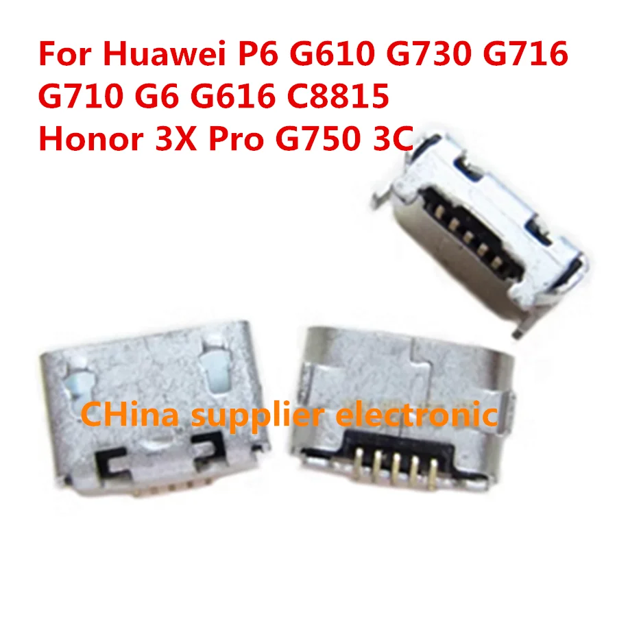 20 шт.-200 шт., Usb-коннектор для зарядного устройства Huawei P6 G610 G730 G716 G710 G6 G616 C8815 Honor 3X Pro G750 3C