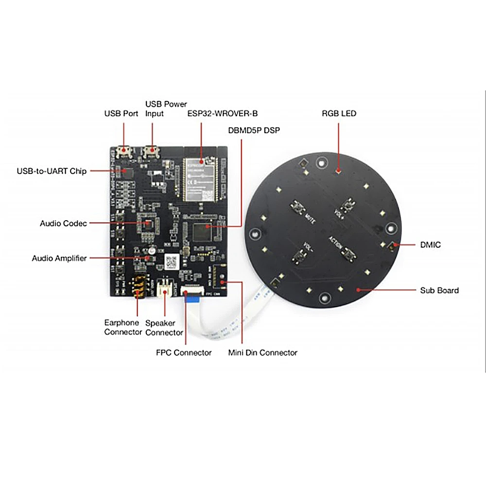 ESP32-LyraTD-DSPG плата разработки аудио с чипом DBMD5P DSP поддерживает голосовые услуги