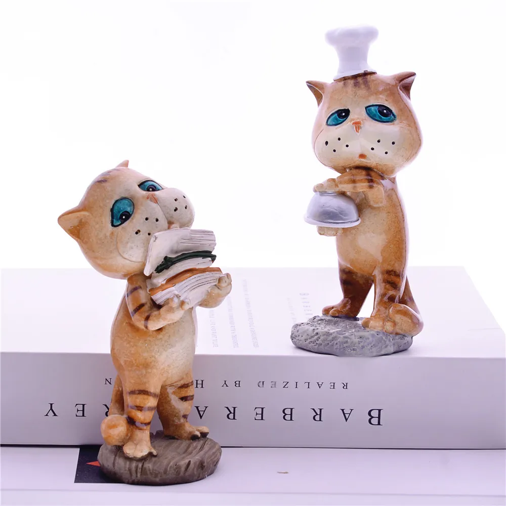 

Статуэтки кошки-шефа из смолы MYBLUE 2 шт.