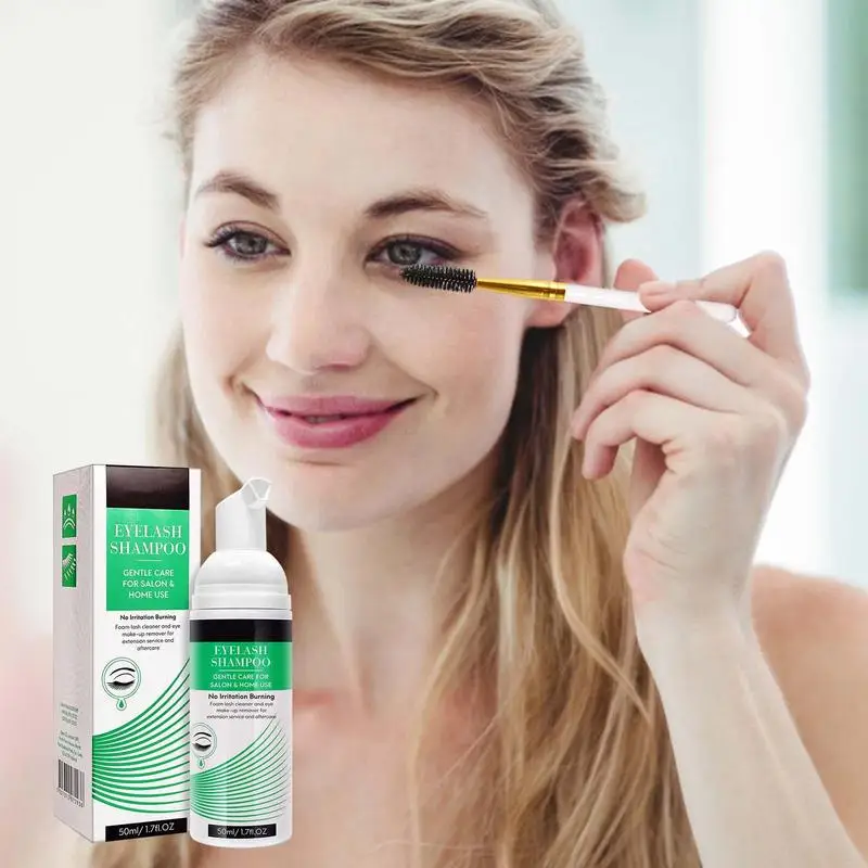 

Eyelash Cleaner Professional Eyelash Extension Eyelid Foaming Cleanser Wash Natural Lashes Faint Fragrance Mascara Remover