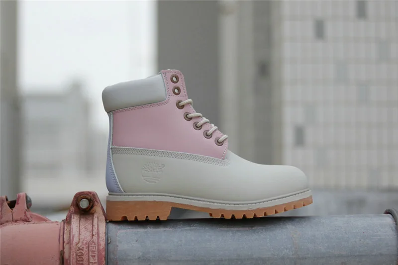 

Timberland Spring Autumn Solid Ankle Boots Women Classic 10061 Three Colors Sewing High-Top Leather Shoes Size eur 36-39