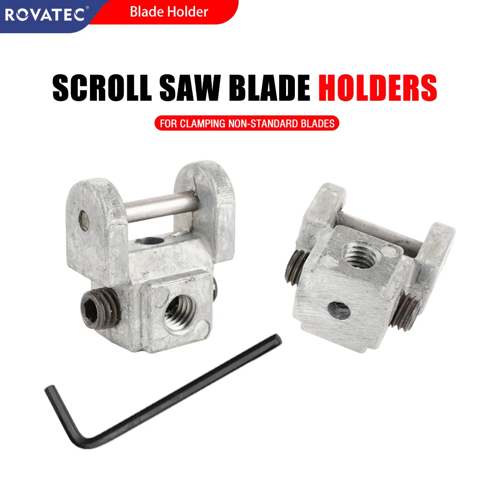 Scroll Saw Blades Holders Pin-Less Blade Clamps Upper/Lower Blade Holder Scroll Saw Blade Conversion Kit