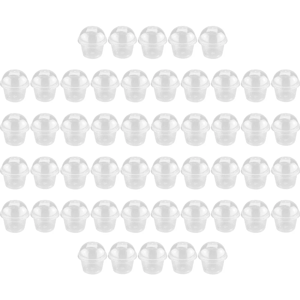 50 шт. одноразовые чашки для пудинга пластиковые йогурта контейнер десертов чаши