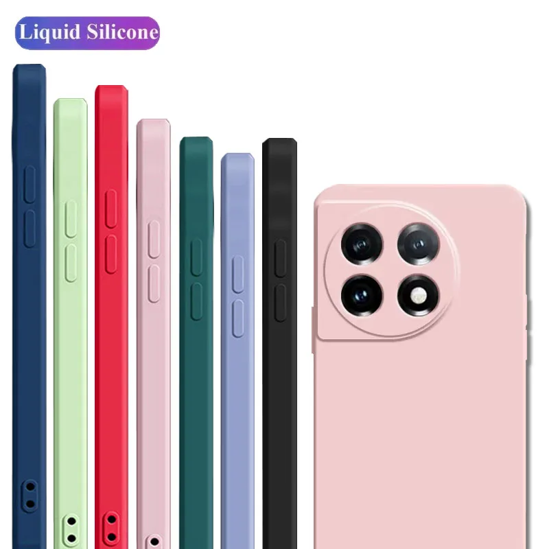 For OnePlus 11 Case Cover OnePlus 11 9 10 Pro Soft Liquid Silicone Shockproof Bumper Back Phone Case Funda Para OnePlus 11 5G