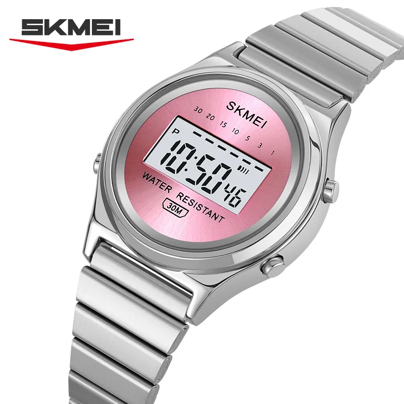 Фото SKMEI 2521, модные женские электронные часы, многофункциональный будильник, светящийся календарь, спортивные женские цифровые наручные часы для отдыха №1