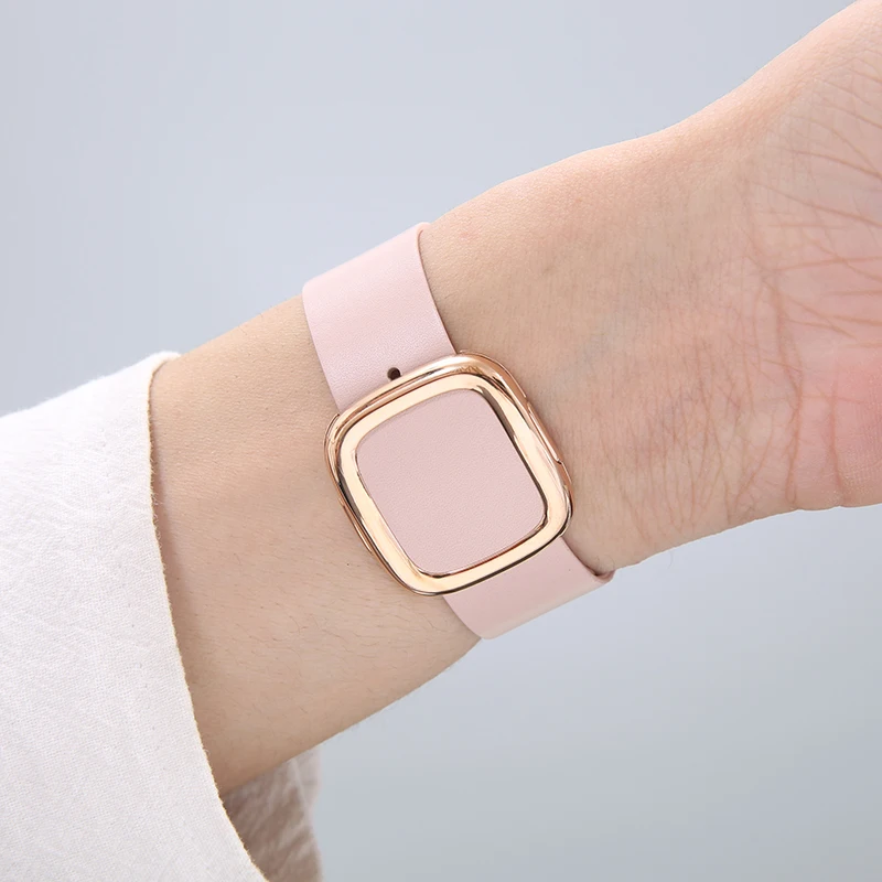 Genuine Leather Strap For Apple Watch Band Ultra 8 49mm 7 6 41mm 45mm 40mm 44mm Women Bracelet for iWatch Series 8 3 SE 38 42mm