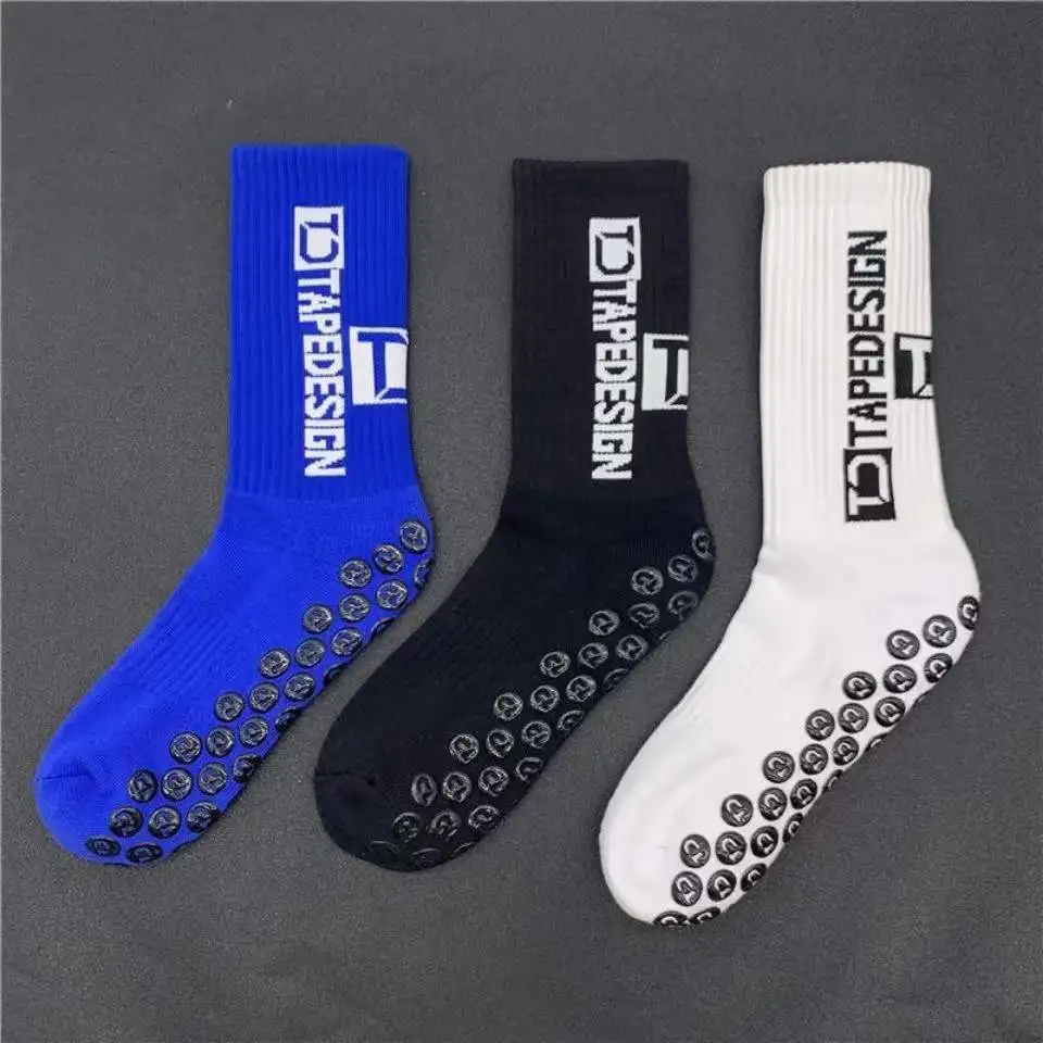 

Новинка 2023, Нескользящие футбольные носки до середины икры, Нескользящие мужские теплые футбольные носки