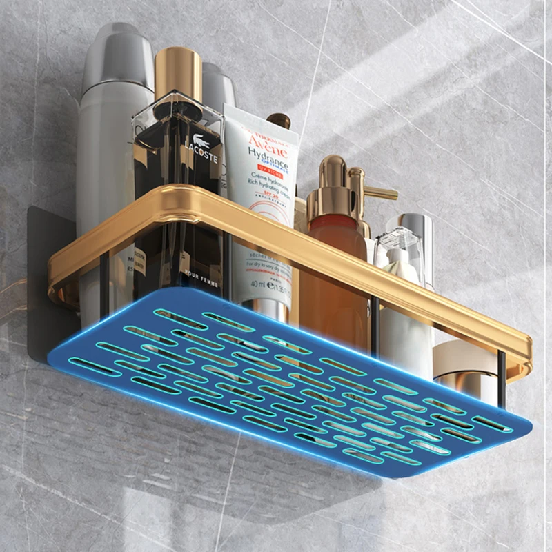 punch free bathroom shelf shelves shampoo shower storage rack kitchen holder toilet kitchen organizer bathroom accessories sets free global shipping