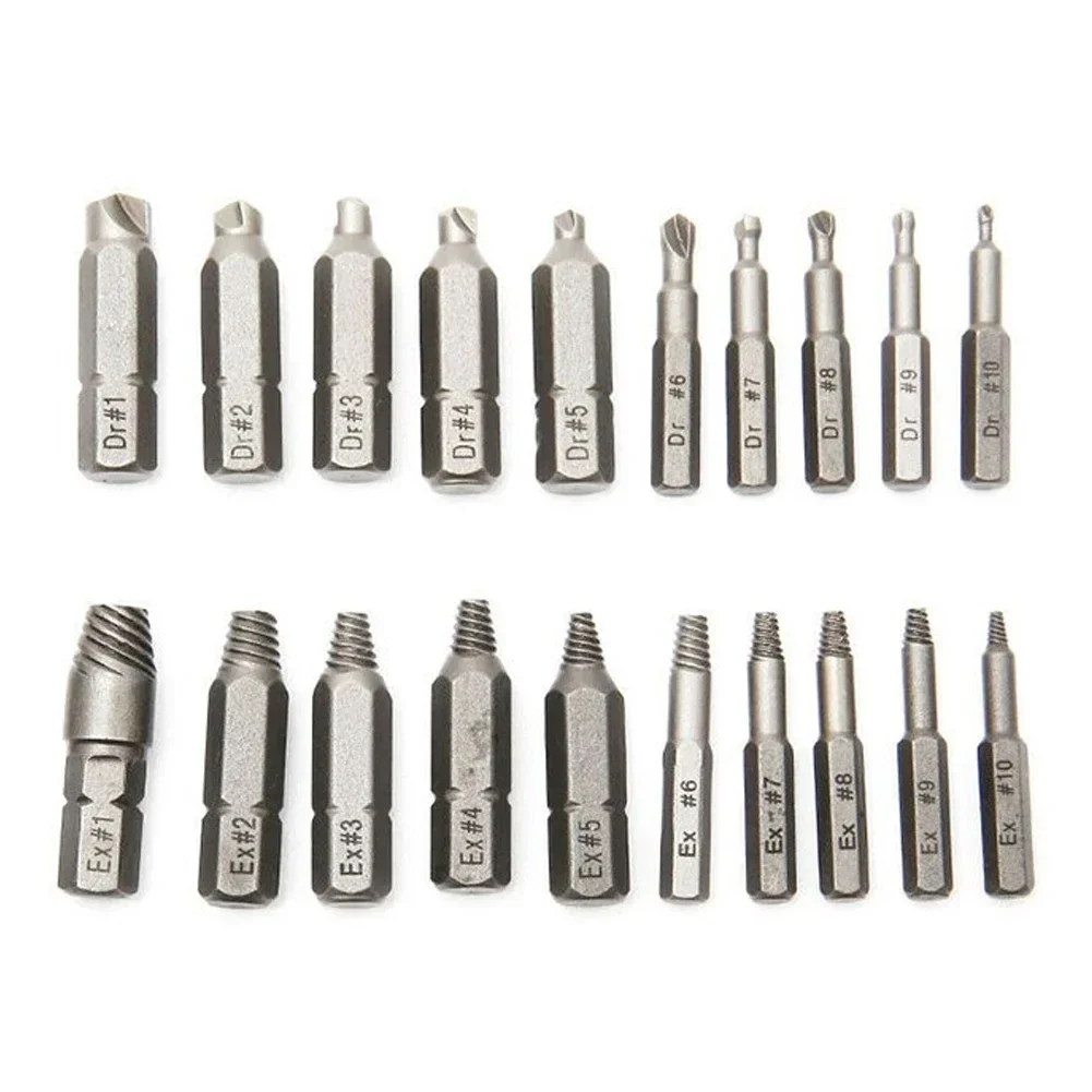 Набор сверл для извлечения поврежденных винтов 10 шт