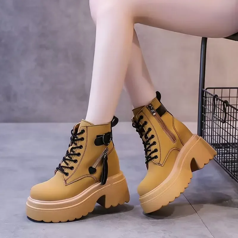 Женские спортивные кроссовки на платформе винтажная Вулканизированная подошва