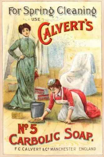 Calvert's Carbolic мыло пружинный чистый рекламный винтажный Ретро стиль