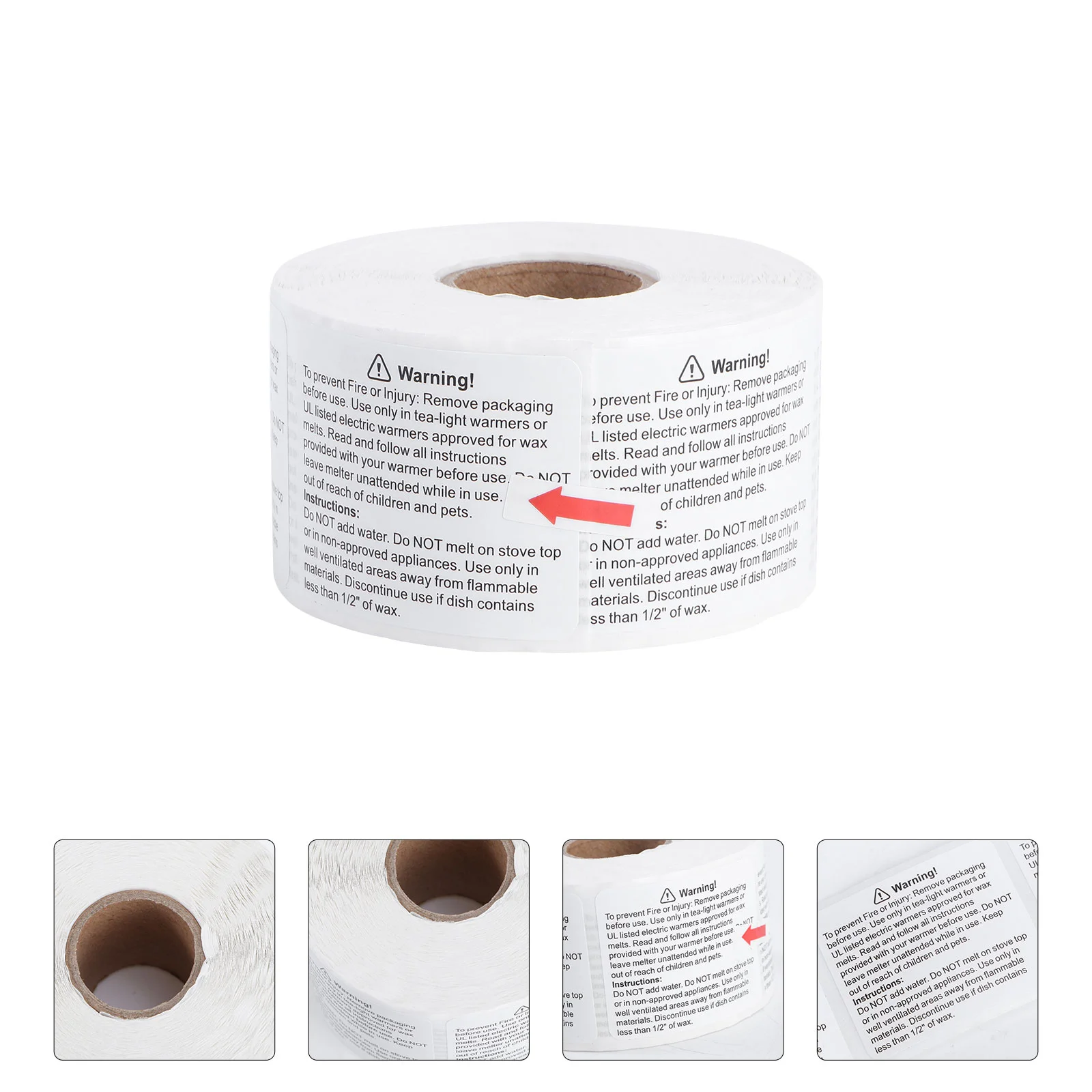 

Warning Sticker Round Candles Jar Safety Decal Seal Label Paper Stickers Adhesive Wax Melting