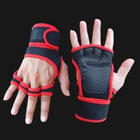 1pair weight lifting training gloves women men fitness sports body building gymnastics grips gym hand palm protector gloves