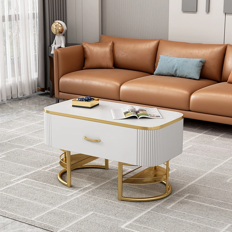 

Small Marble Gold Table Coffee Corner Storage Hallway Couch Table Corner Makeup Mesa De Centro Salon Furniture Living Room