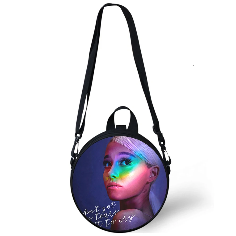 Ariana Grande AG Pop rock Child kindergarten Bag Print Crossbody Shoulder Bags For School Women Mini Round Bagpacks Rugtas Bag