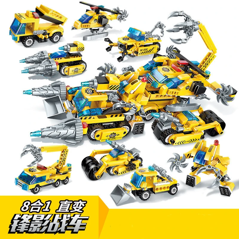 

Строительный блок для просвещения Fengying, колесо восемь в одном, набор для сборки, маленькие частицы, Подключаемая игрушка