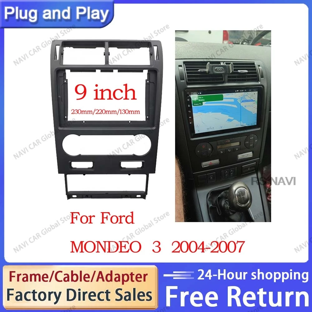NAVI 2 din автомобильный dvd каркасный кабель для Ford MONDEO 2004 - 2007 ABS большой экран Аудио