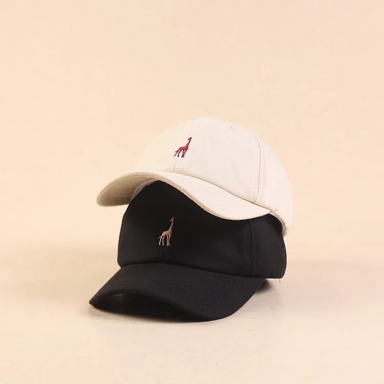 

Женская Бейсболка Kpop с вышивкой жирафа в стиле хип-хоп, Женские аксессуары, Мужская бейсболка для женщин, хлопковая бейсболка