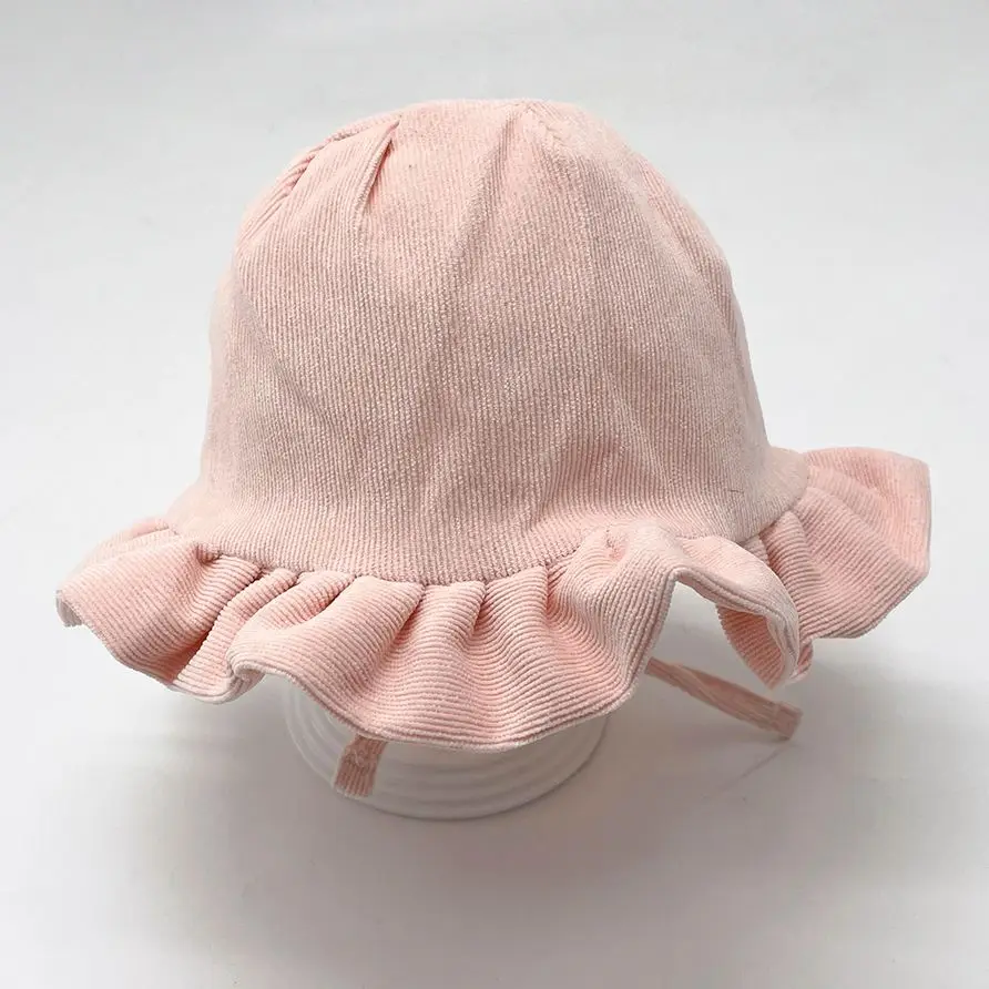 

MISSJANEFUR 2022 Spring Autumn Baby Girl Boy Hats Corduroy Bucket Hats Cute Fashion Infants Children Caps 3-12 Months