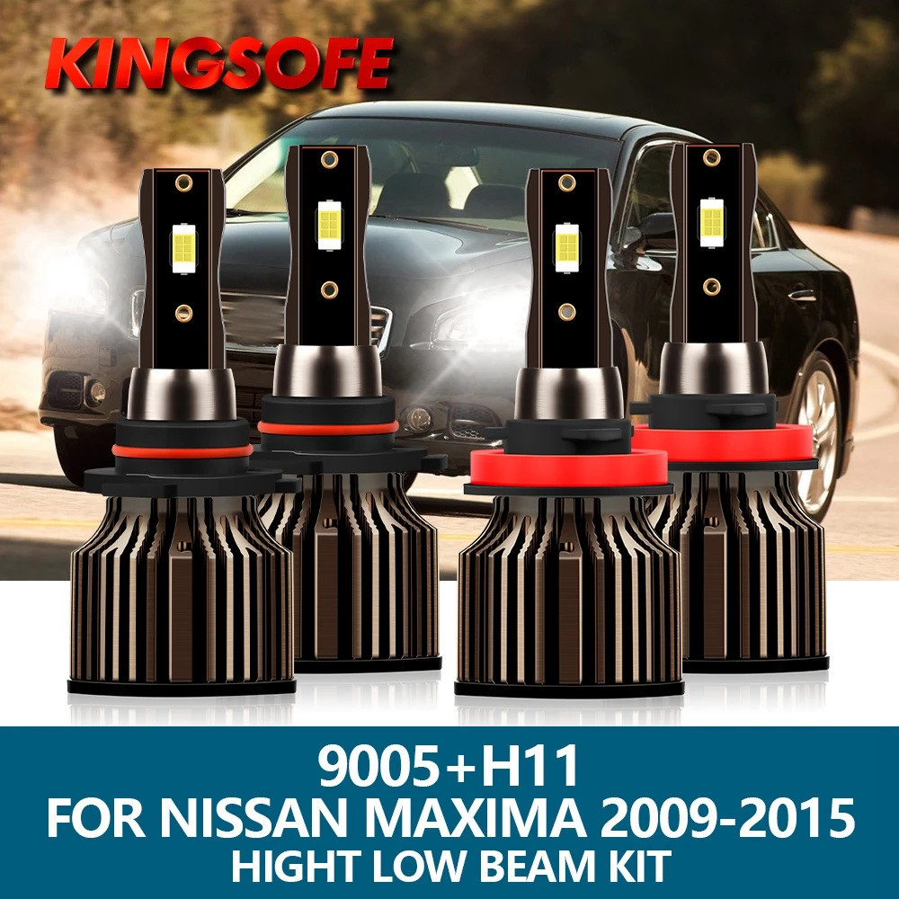 

4Pcs LED Headlight Car Light H11 HB3 9005 20000Lm 100W CSP Chip 6500K Hight Low Beam Bulbs Kit For Nissan Maxima 2009-2015