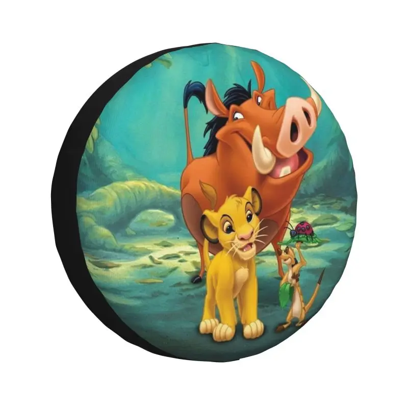 Custom The Lion King Simba Tire Cover 4WD 4x4 RV Cartoon Movie Spare Wheel Protector for Honda CRV 14&quot 15&quot 16&quot 17&quot Inch