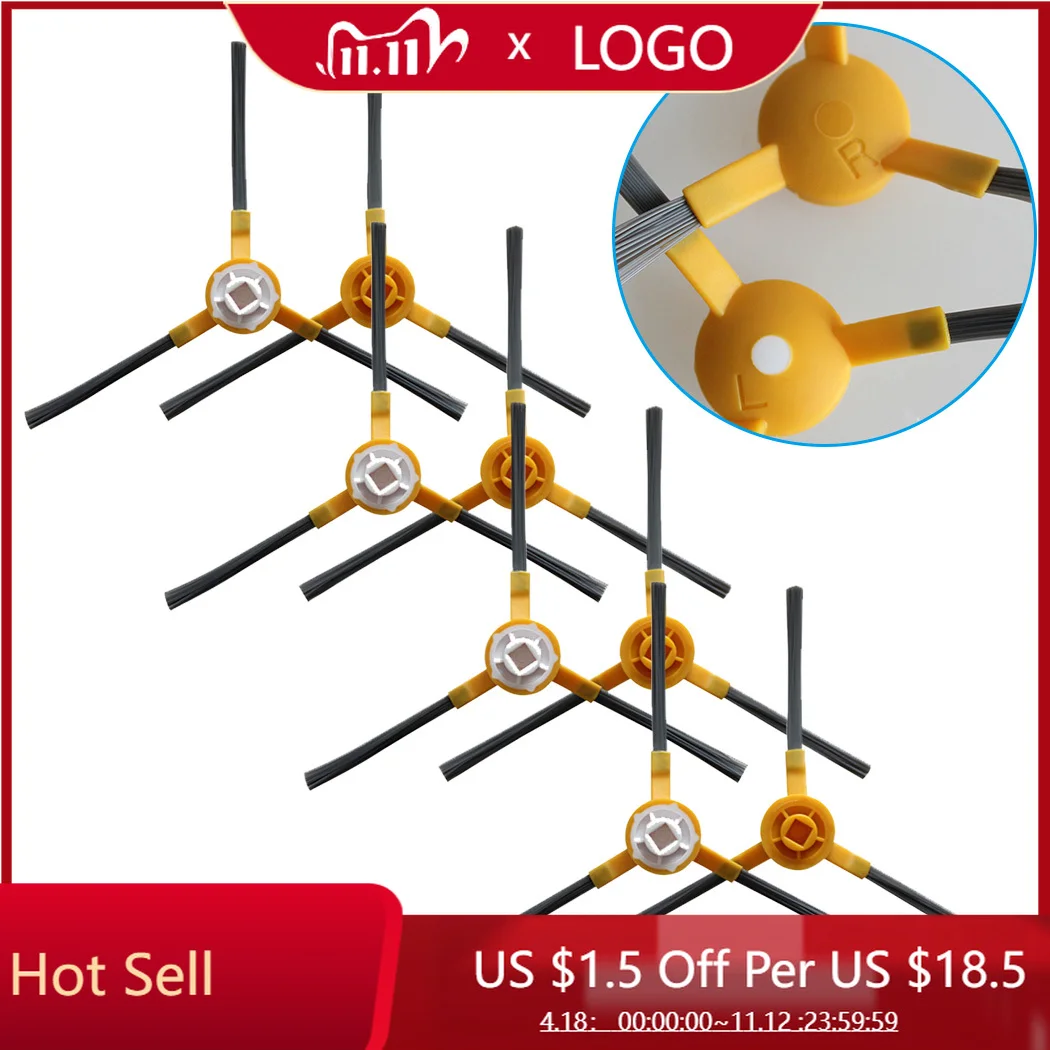 

8pcs Side Brushes For Intelligent Robot Vacuum Cleaner ABIR X5,X6,X8 Smart Sweeping Robot Vacuum Cleaner Accessories