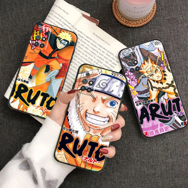 

Bandai NARUTO Cartoon Sasuke For Xiaomi Redmi 10 Phone Case Protect Liquid Silicon Silicone Cover Black Back Soft Funda Coque