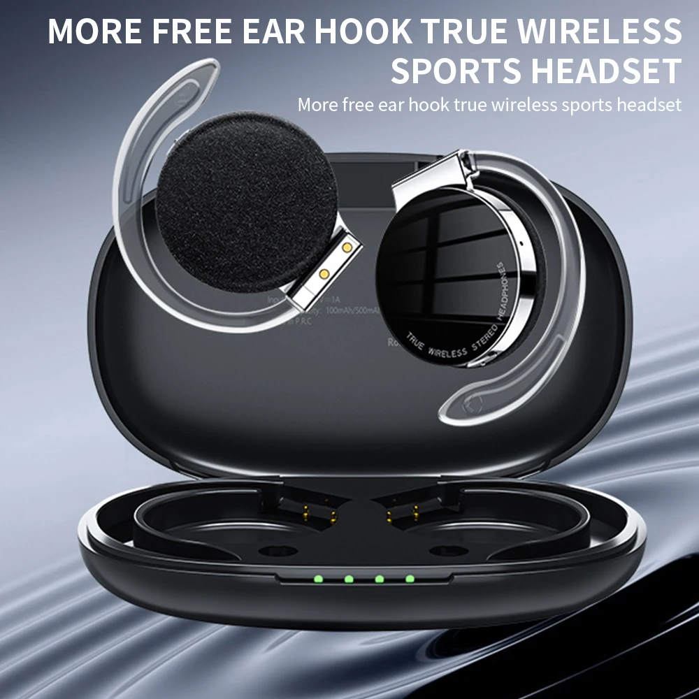 

Беспроводные наушники-вкладыши TWS с длинным временем работы от батареи, Bluetooth 5,2, Спортивные Беспроводные стерео наушники с открытым ухом, ни...