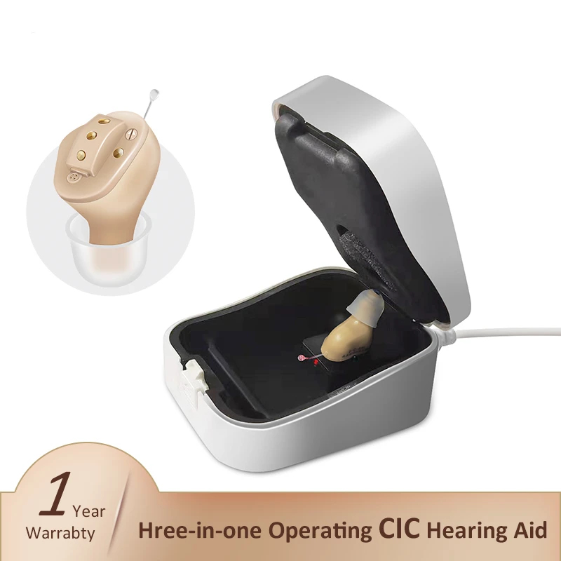 

Rechargeable Hearing Aid Mini CIC Digital Invisible Sound Amplifier For The Elderly Deafness Protable Wireless Ear Aid Device
