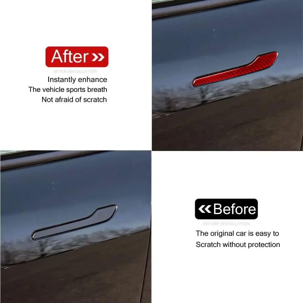 Подходит для Tesla Model 3 и Y 2017-2023 декоративная крышка дверной ручки защита порогов