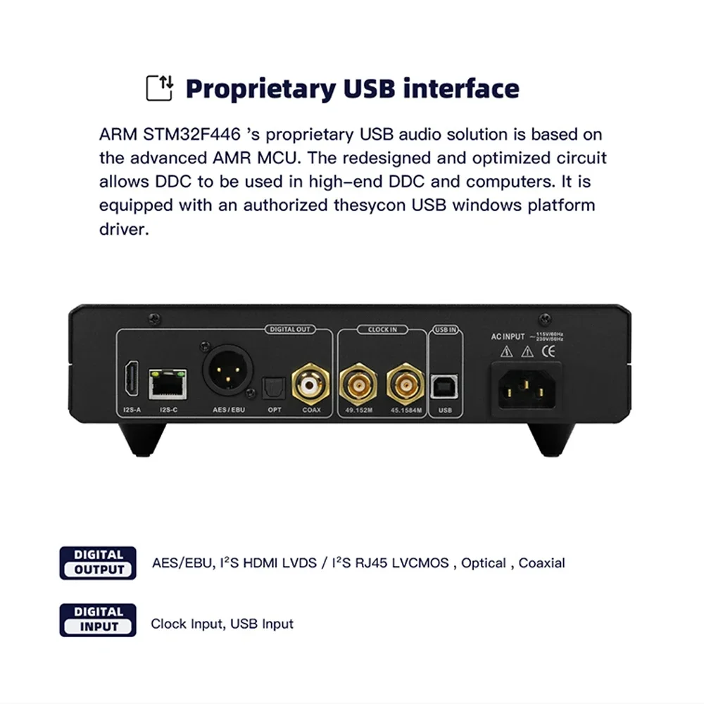 Фото Цифровой Hi-Fi интерфейс Musician Pisces II I2S с точным фемто-часовым таймером TOCX ARM STM32F446, 24 бит, 768 кГц, DSD512, USB-интерфейс №5