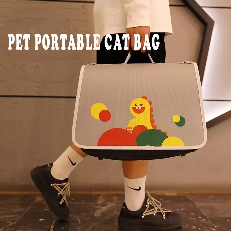 

Pet Portable Cat Bag Portable Foldable Shoulder Bag Going Out Cartoon Backpack Pet Portable Cat Bag Portable Bag