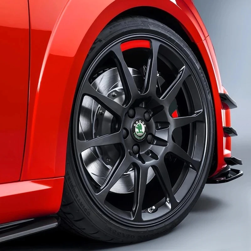 Фото Наклейка на центральную часть колеса 56 мм для SKODA Fabia Superb Citigo Rapid Yeti Octavia Kamiq Vision S Kodiak, аксессуары с логотипом №4