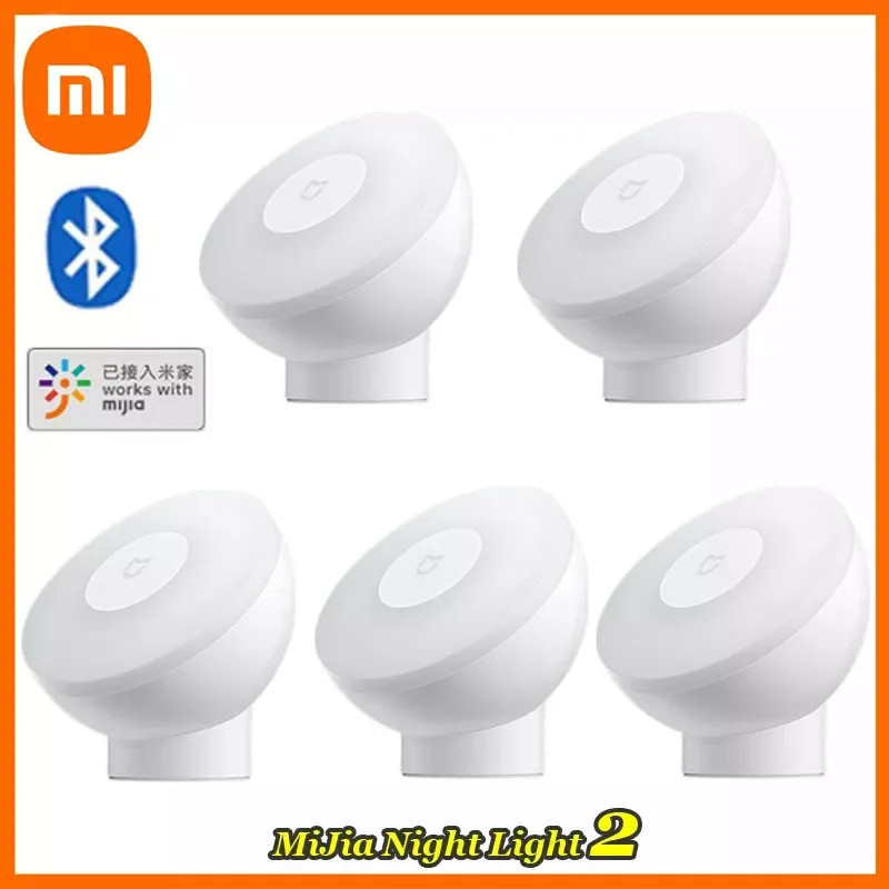 

2022 100% Night Light 2 Version Bluetooth- Adjustable Brightness Smart Human Light Sensor for MIJIA App