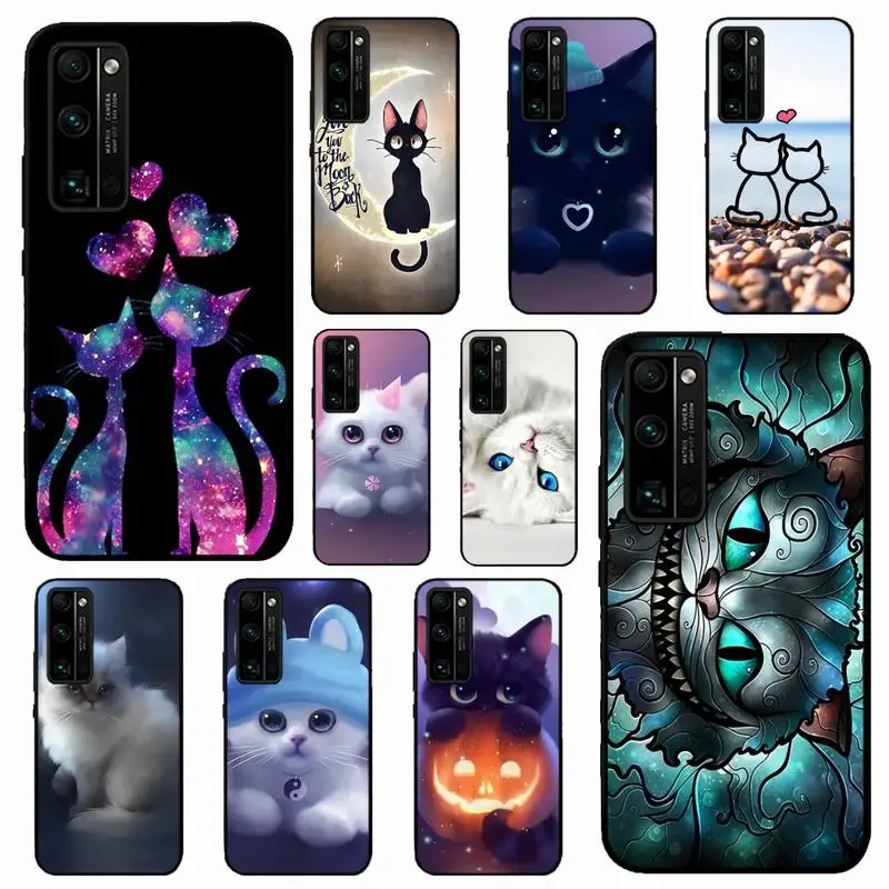 

Cute Cat kitten Phone Case for Huawei Honor 10 i 8X C 5A 20 9 10 30 lite pro Voew 10 20 V30