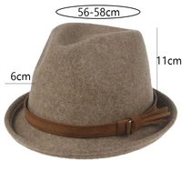 hats for women 100 wool ribbon bowknot band panama cowboy cowgirl hat solid black beige wool hat for men new sombreros de mujer