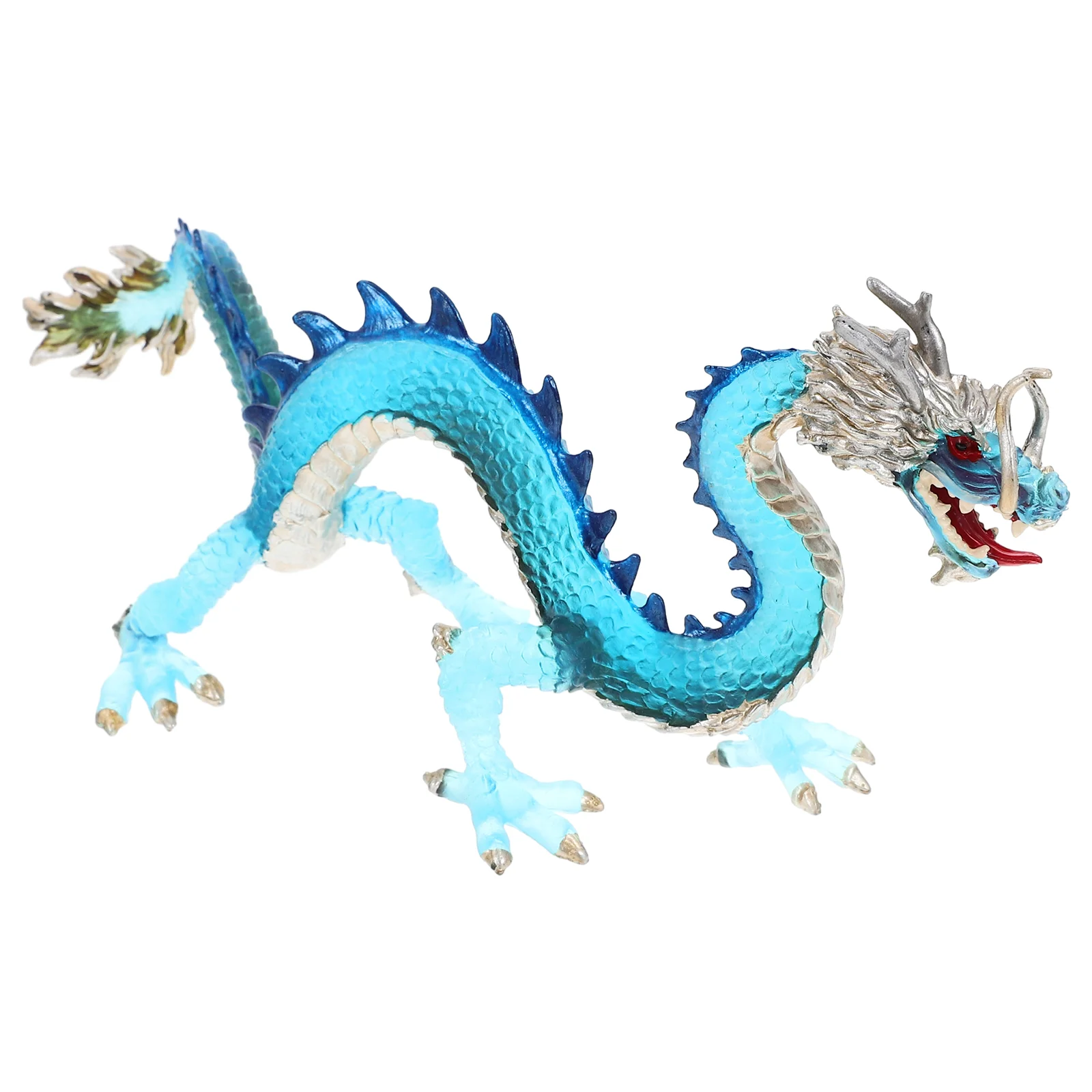 

Chinese Dragon Model Decorative Ornaments Standing Cognitive Figurines Kids Statue Models Small Animal Toys