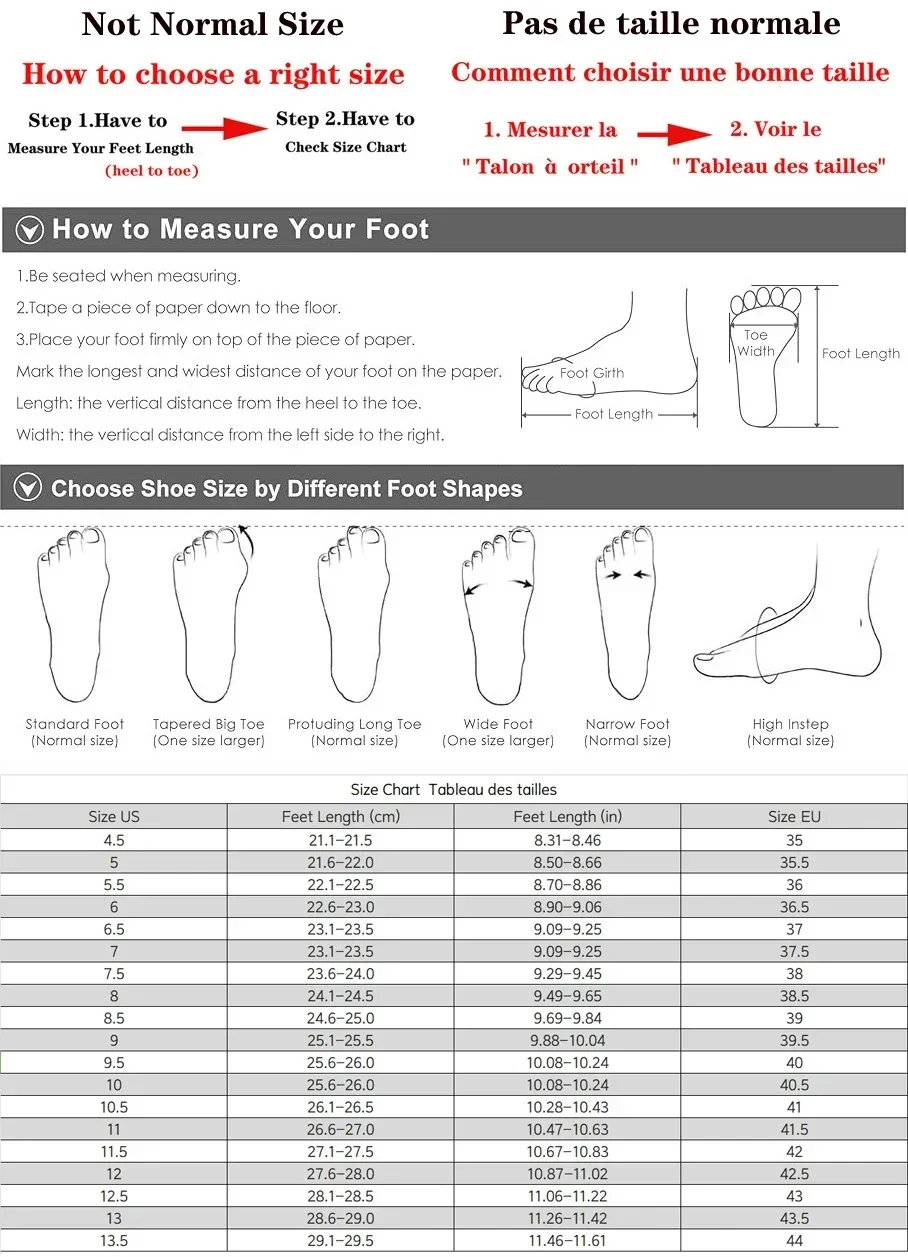 [Измерьте длину вашей стопы до оформления заказа] элегантные роскошные