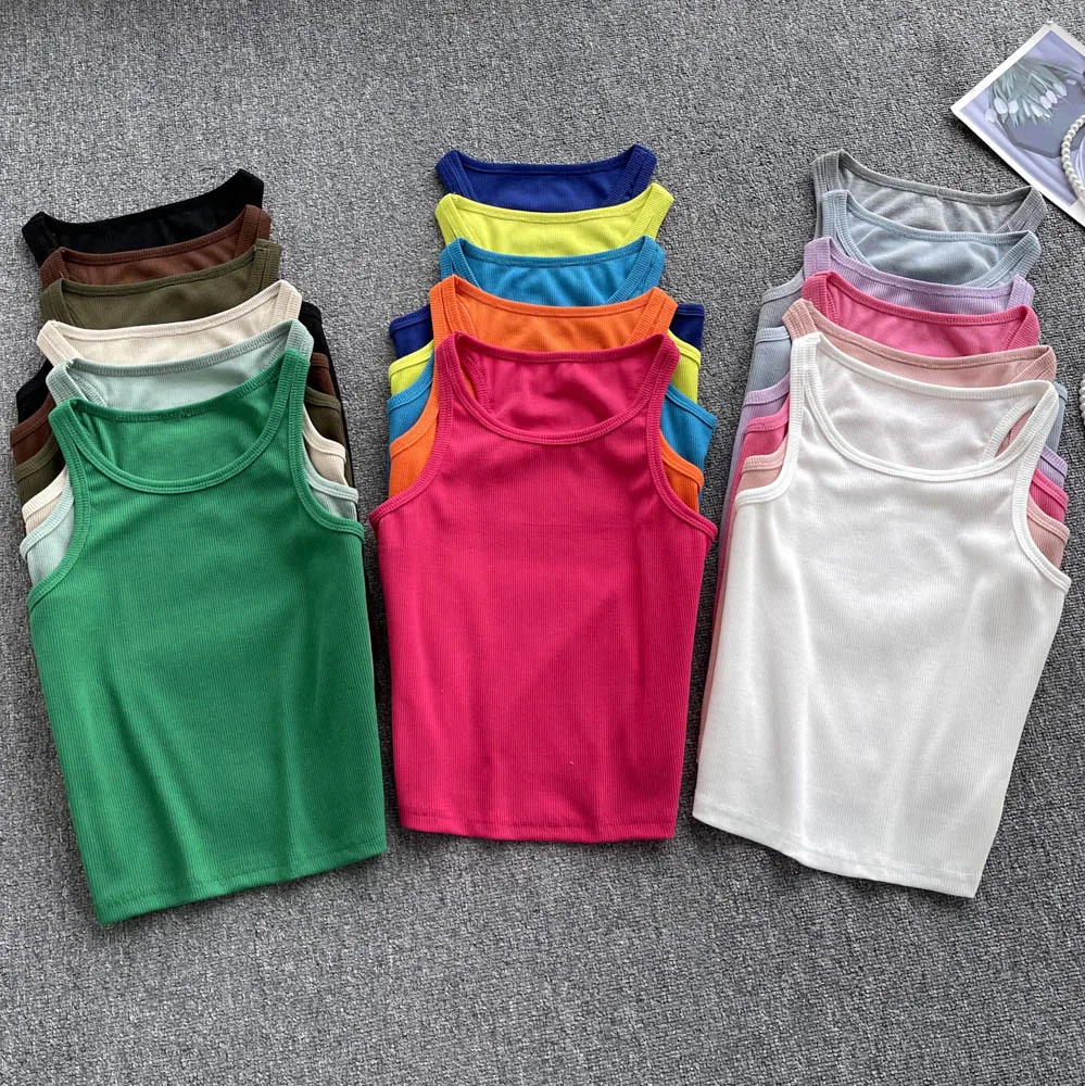 Облегающий летний трикотажный короткий топ повседневный сексуальный клубный