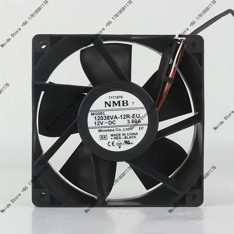 Фото Вентилятор NMB DC24V 12038VA-24R-EU 3.60A 12см для серверного корпуса, высокопроизводительный, четырехпроводной, с большим объемом воздушного потока №4