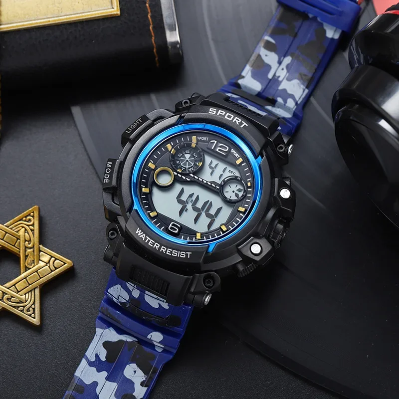 Мужские спортивные электронные часы для подростков повседневные Модные