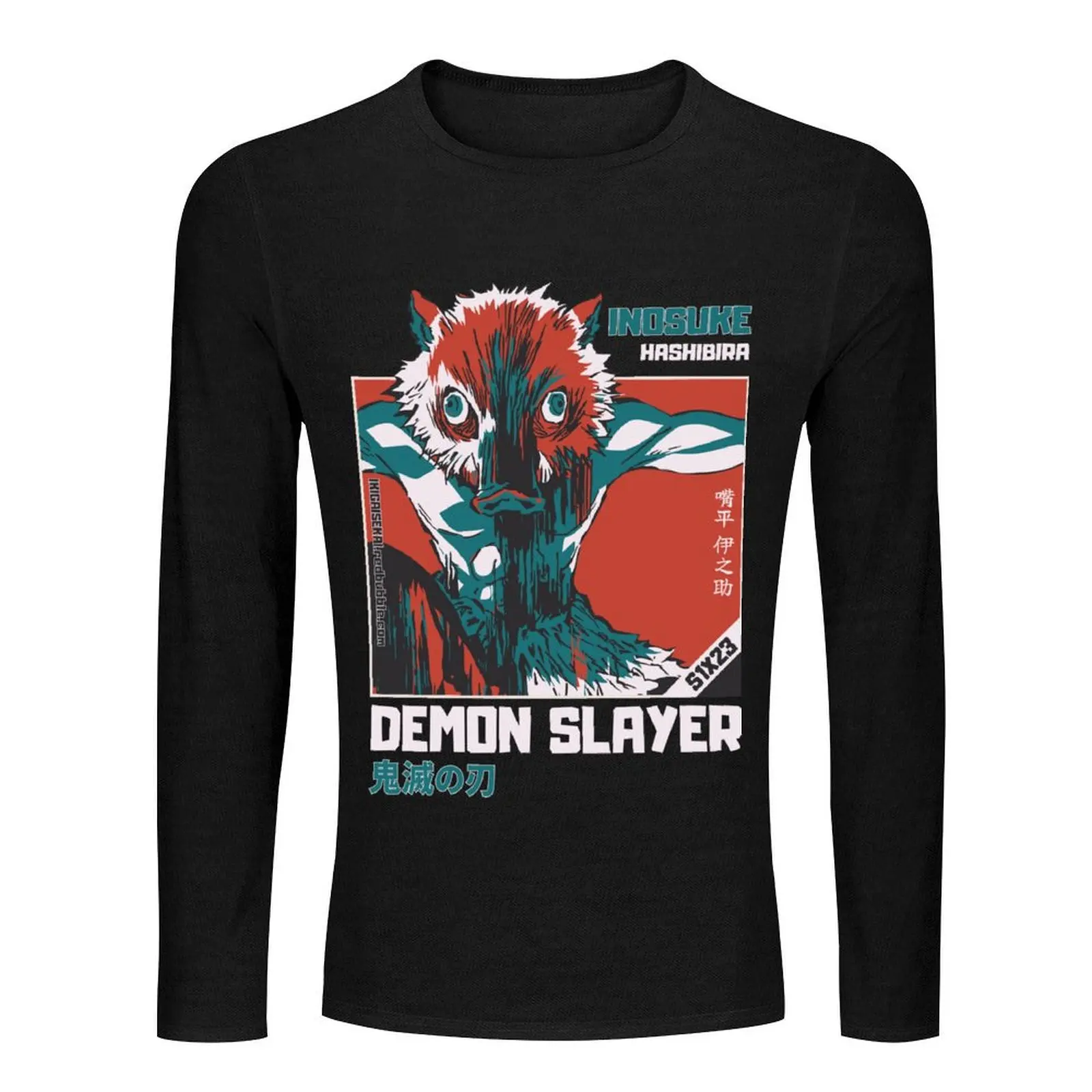 Inosuke Hashibira IKIGAISEKAI KNY S1X23 длинная футболка новое издание футболки мужские высокие