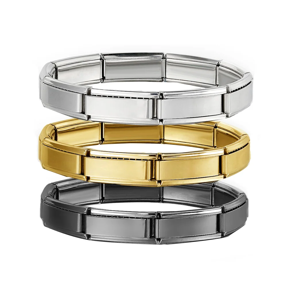 Женский и мужской браслет GEMOSA из нержавеющей стали серебристого цвета шириной 20*9