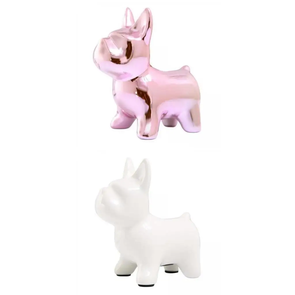 

2x Modern Piggy Bank Sculpture Statue Figurine Cash Money Saving Box Showcase